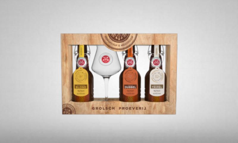 Grolsch proeverij bierpakket met glas